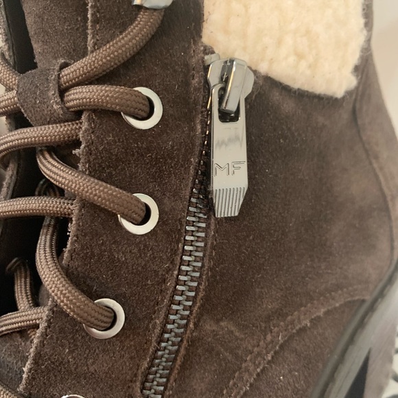 NWT Marc Fisher Brown Suede Lace-Up Boots size 9.5 - Picture 10 of 16